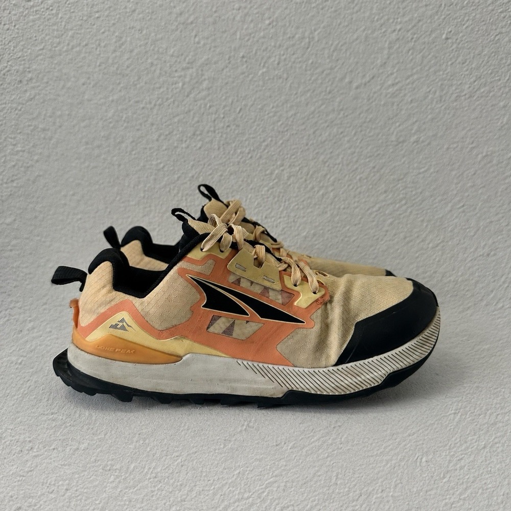 Altra Lone Peak 7 Trail Women's Running Shoes in a Tan/Orange 8.5
